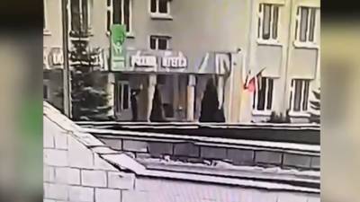 Напавший на школу в Казани сам сдался полиции — видео с камер видеонаблюдения