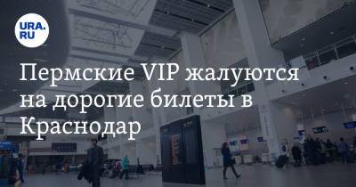 Пермские VIP жалуются на дорогие билеты в Краснодар