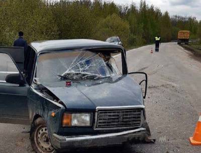 Восстание "Жигулей"? Еще один ВАЗ-2107 врезался в грузовик на трассе (видео)