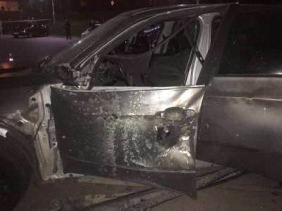 В Ивано-Франковске взорвали BMW выстрелом из гранатомета