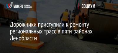 Дорожники приступили к ремонту региональных трасс в пяти районах Ленобласти