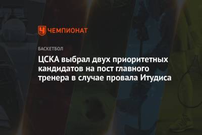 ЦСКА выбрал двух приоритетных кандидатов на пост главного тренера в случае провала Итудиса