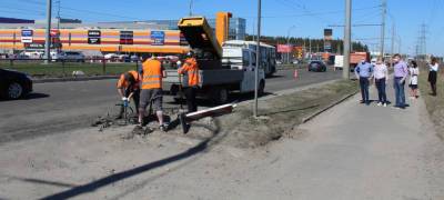 Асфальт с отремонтированной улицы в Петрозаводске взяли на исследование