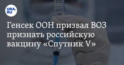 Генсек ООН призвал ВОЗ признать российскую вакцину «Спутник V»