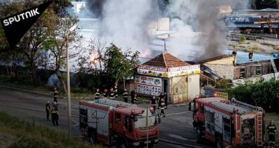 Новый пожар в Тбилиси: сгорел склад c пластиком в районе Самгори - видео
