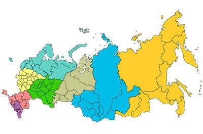 Федеральные округа появились в России 21 год назад
