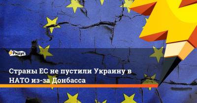 Страны ЕС не пустили Украину в НАТО из-за Донбасса
