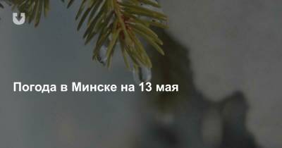 Погода в Минске на 13 мая
