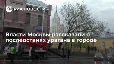 Власти Москвы рассказали о последствиях урагана в городе