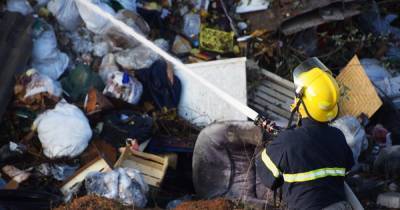 В Ровно произошел пожар на территории мусороперерабатывающего завода