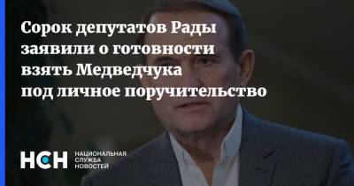 Сорок депутатов Рады заявили о готовности взять Медведчука под личное поручительство