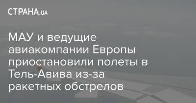 МАУ и ведущие авиакомпании Европы приостановили полеты в Тель-Авива из-за ракетных обстрелов