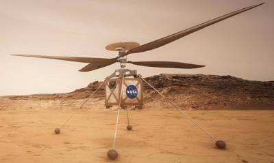 Видео дня: Полет вертолета на Марсе показали в 3D
