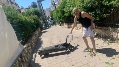 Видео: сбитая ракета упала у дома израильского певца в Тель-Авиве