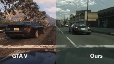 Intel с помощью ИИ сделала изображение игры GTA V чрезвычайно фотореалистичным