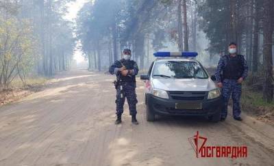 Тюменские силовики обеспечили безопасность на месте крупного пожара в районе поселка Боровский