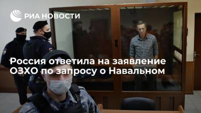 Россия ответила на заявление ОЗХО по запросу о Навальном