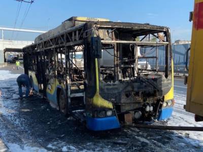 Во время пожара в рязанском троллейбусе никто не пострадал