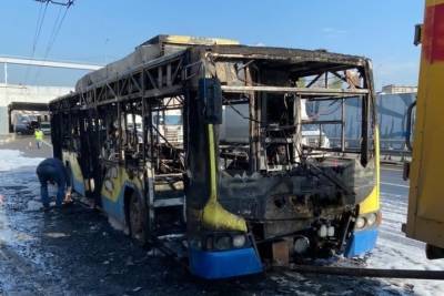 14 мая в Рязани сгорел троллейбус №1