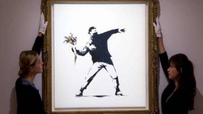 Бэнкси против Баския: живой уличный художник выиграл на аукционе Sotheby‘s заочное соревнование у умершего - lenta.ua - Нью-Йорк