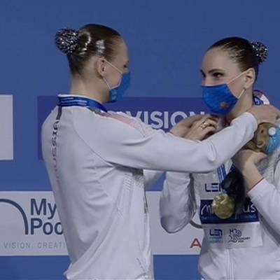 Российские синхронистки завоевали золото среди дуэтов на Евро-2021