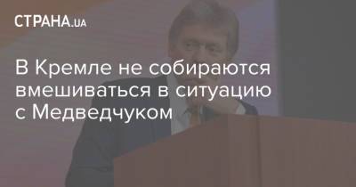 В Кремле не собираются вмешиваться в ситуацию с Медведчуком