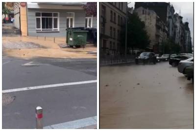 Центр Киева залило кипятком и грязью, люди не могут передвигаться: кадры катастрофы