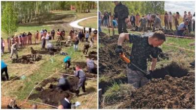В России провели чемпионат по скоростному копанию могил
