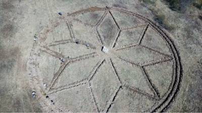В Ленобласти из 1,5 тысяч елей высадили геоглиф в форме «алатыря»