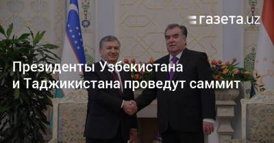 Шавкат Мирзиёев и Эмомали Рахмон проведут саммит