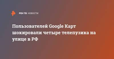 Пользователей Google Карт шокировали четыре телепузика на улице в РФ