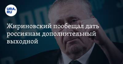 Жириновский пообещал дать россиянам дополнительный выходной. Но есть условие