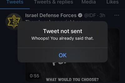 Армия Израиля пожаловалась на Twitter