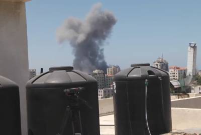 Израильские истребители нанесли удар по объекту военной разведки ХАМАС в секторе Газа