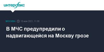 В МЧС предупредили о надвигающейся на Москву грозе