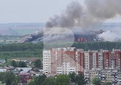 В Рязани загорелась городская свалка