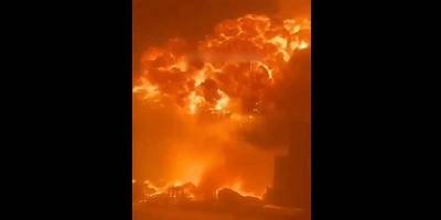 В Ашдоде на юге Израиля ракета ХАМАС поразила топливный резервуар - видео взрыва и пожара - ТЕЛЕГРАФ
