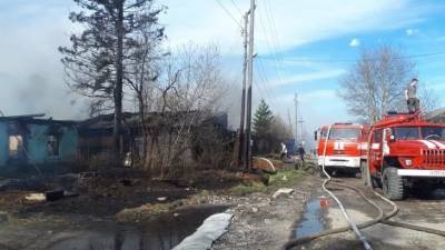 Семь домов сгорели в городе Бодайбо Иркутской области