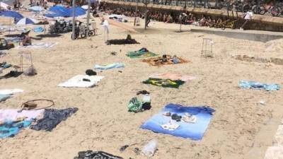 Видео: так защищали детей от ракетного обстрела на пляже в Тель-Авиве