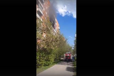 Днем 15 мая в Туле на улице Ложевой загорелась квартира