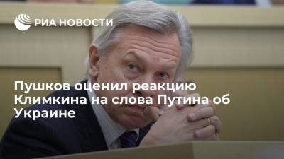 Пушков оценил реакцию Климкина на слова Путина об Украине