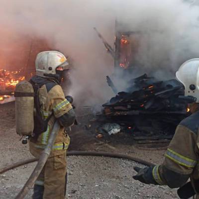 Крупный пожар произошел на северо-востоке Екатеринбурга