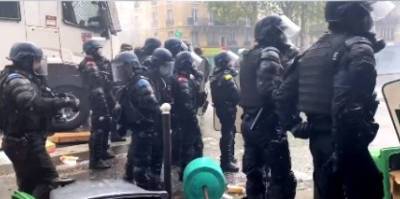 Акция в поддержку Палестины во Франции, переросла в беспорядки и столкновения с полицией