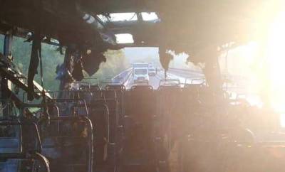 Загорівся автобус з пасажирами, який їхав з Польщі до Дрогобича