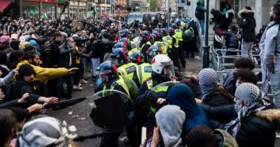 В Лондоне во время акции в поддержку Палестины были ранены 9 полицейских