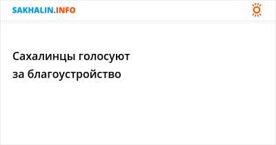 Сахалинцы голосуют за благоустройство - sakhalin.info - Южно-Сахалинск - район Поронайский