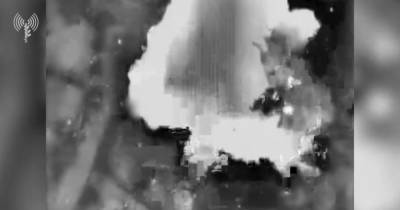 Израиль ночью уничтожил базу военной разведки террористов ХАМАС (видео)
