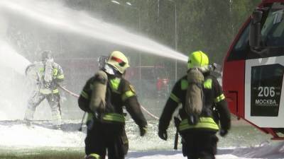В Московской области прошли показательные учения спасателей