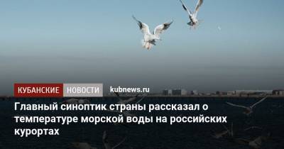 Главный синоптик страны рассказал о температуре морской воды на российских курортах