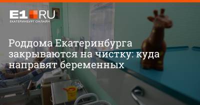Роддома Екатеринбурга закрываются на чистку: куда направят беременных
